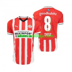 Camisola PSV Eindhoven Sergino Dest 8 Homem Equipamento Primeiro 2024-2025 Manga Curta